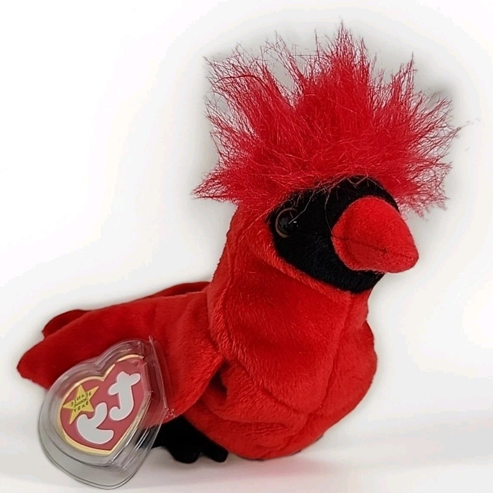 Vintage Baby Mac the Cardinal Bird 1998 Ty Beanie Original Tag Bird Lover Rare